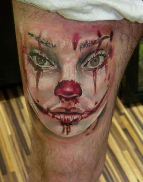 Clown Blood Tattoo by Qrucz Tattoo