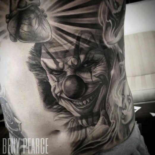 36 Creepiest Clown Tattoos DesignBump