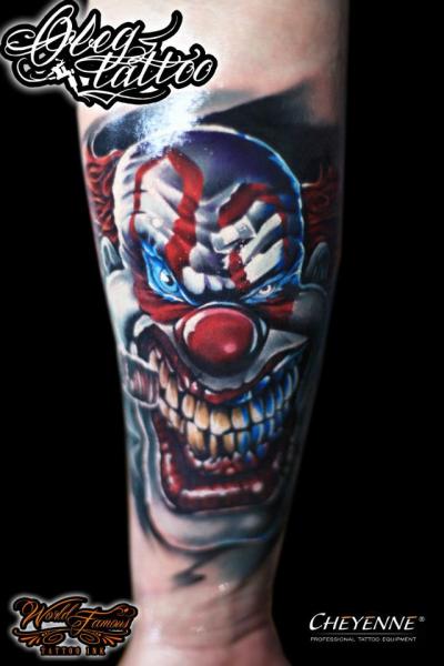Clown Tattoo by Oleg Tattoo