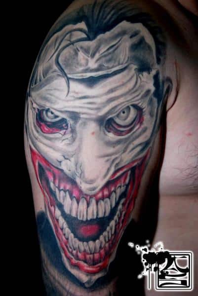 Joker Clown Tattoo by Balinese Tattoo