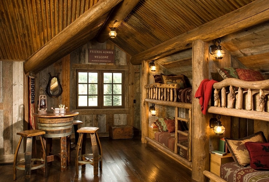 log cabin decorating