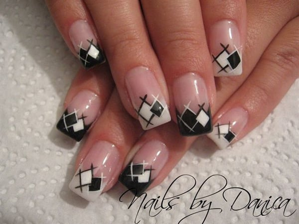 3. Abstract Black and White Nail Art - wide 9