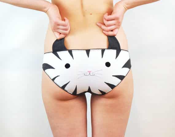 Stripy Kitty Face and Ears Panty
