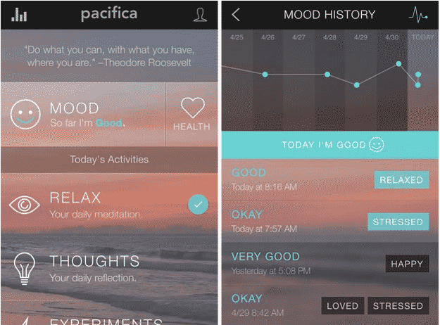 Pacifica (free with in-app purchases, iOS and Android) is an anxiety-regulating app.
