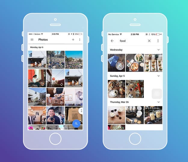 Google Photos (free, iOS, Android, web) is the ultimate photo search tool.