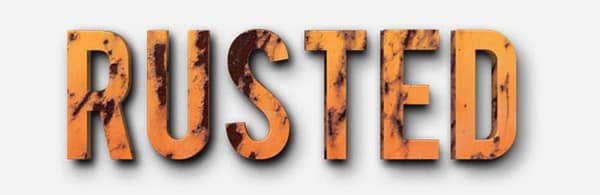 Free Photoshop Rusted Text Style