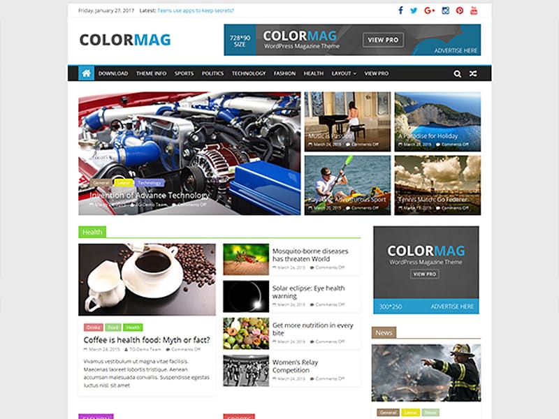 ColorMag Free WordPress Theme 2017