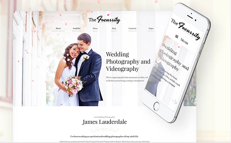 Focussity - Wedding Photography WordPress Theme