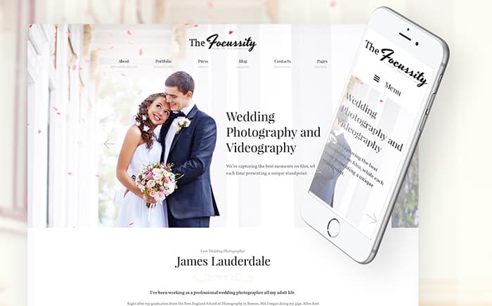 Wedding Photographer WordPress Theme 