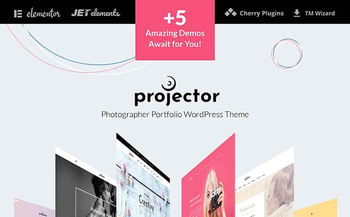Projector - Photographer Portfolio Multihome WordPress Theme