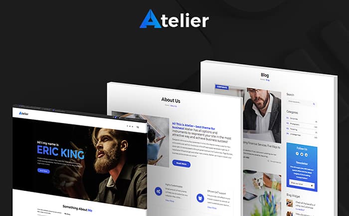Atelier Design & Photography Template WordPress Theme